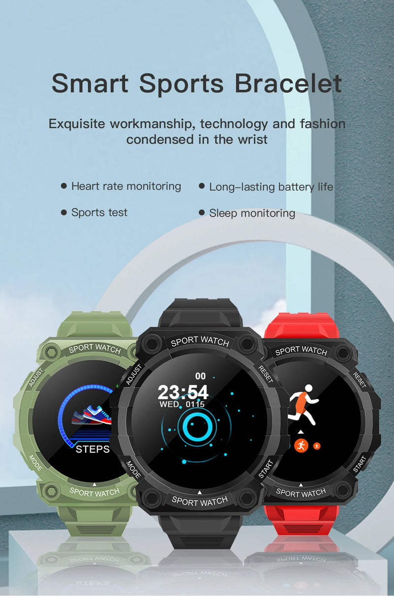 2024 relógio inteligente masculino e feminino bluetooth smartwatch ip68 touchscreen pulseira de fitness esportes banda inteligente para ios android