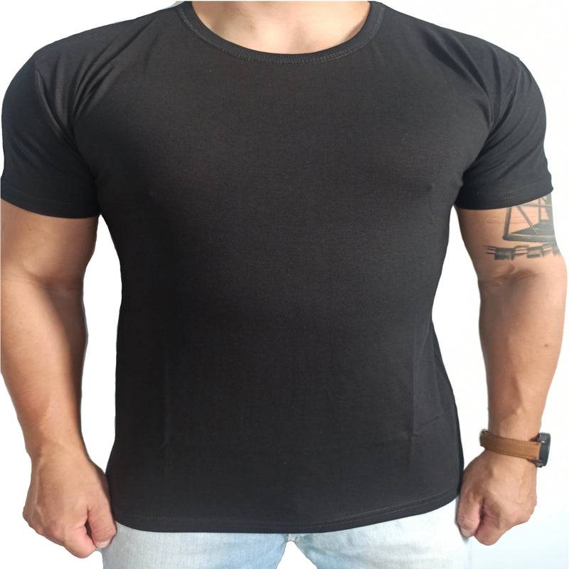 Camiseta Masculina Slim Lisa Cotton Premium