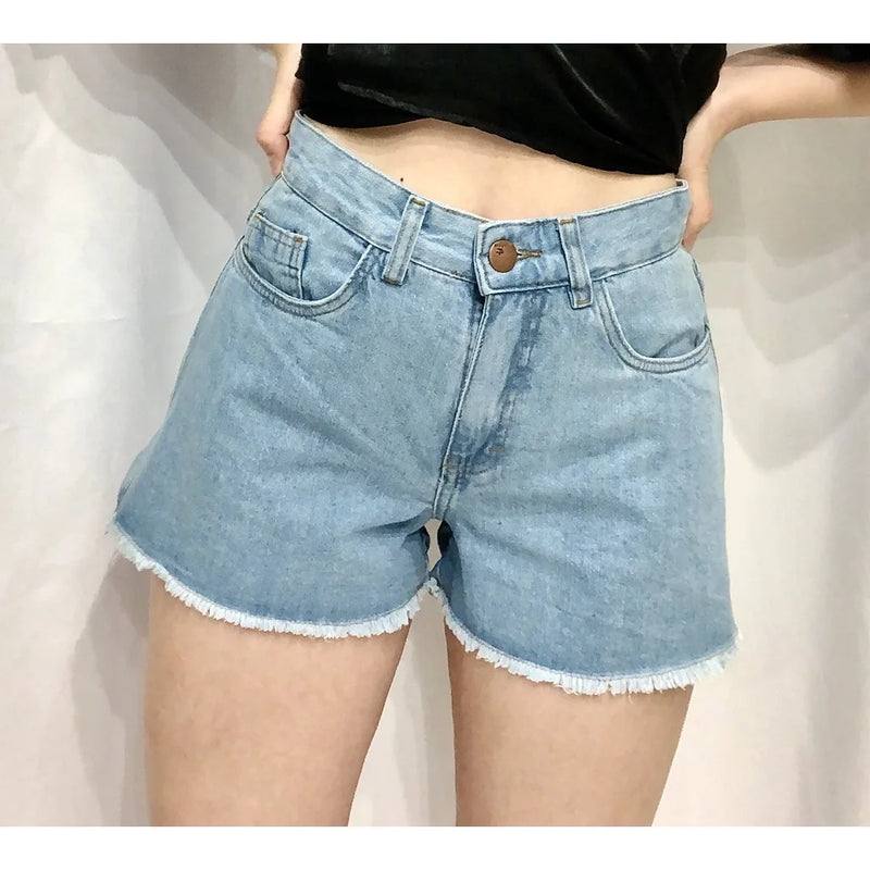 cintura alta jeans feminino shorts